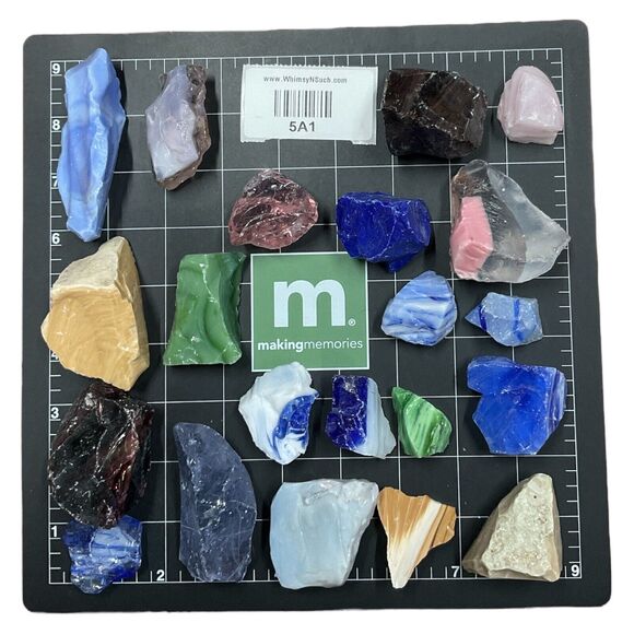 Art Glass Cullet Slag Glass Assortment 2 LBS Bundle #5A1 - Picture 5 of 5